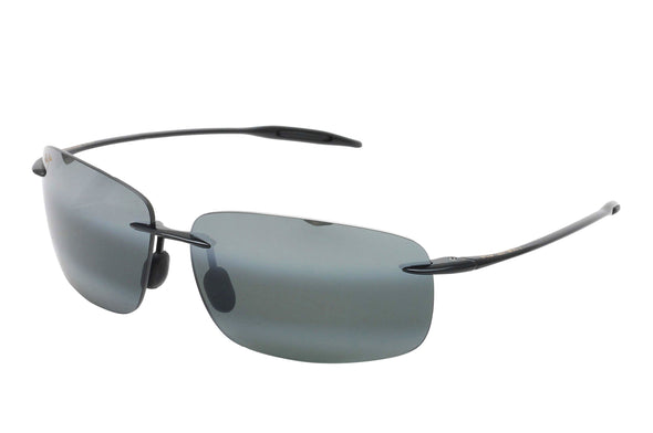 Maui Jim MJ 422 Breakwall Polarised Titanium Wrap Around Sunglasses