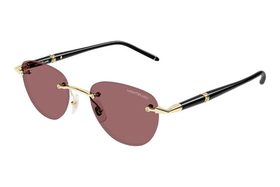 Mont Blanc MB 0412S Metal Rimless Sunglass