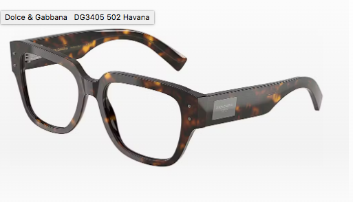 Dolce & Gabbana DG 3405 Acetate Frame