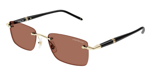 Mont Blanc MB 0344S Metal Rimless Sunglasses