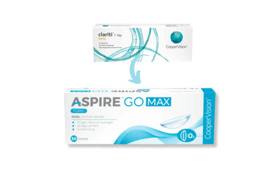 Aspire Go Max 1 Day Disposable Contact Lens by Cooper Vision - 30 lens pack