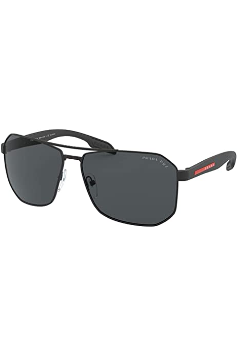 Prada SPS 55V Metal Rectangle Sunglass