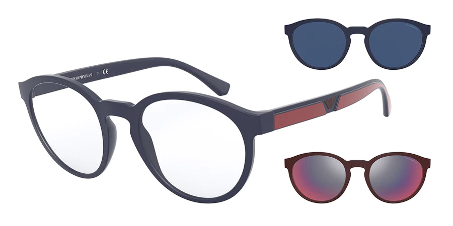 Armani eyeglasses best sale with magnetic sunglasses