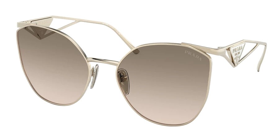 Prada SPR 50Z Metal Sunglass For Women Pale Gold ZVN 3D0