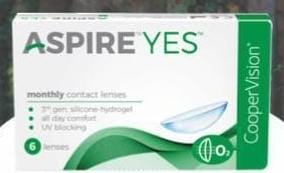 Aspire yes  Monthly soft Contact lenses By Cooper Vision -6 Lens Pack