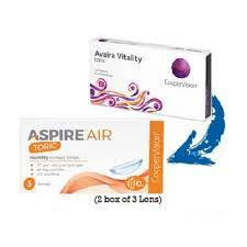 Aspire Air  Toric  for Astigmatism - 2 week Disposable Toric Soft Contact lenses- 3 Lens Pack
