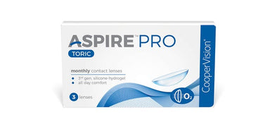 Aspire Pro Toric for Astigmatism  Monthly Disposable Toric Soft Contact lenses- 3 Lens Pack