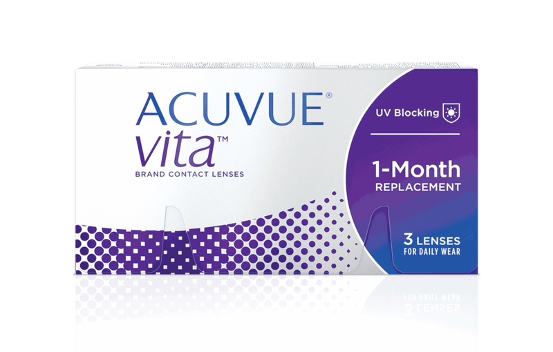 Acuvue VITA Monthly Uv blocking Contact Lenses - 6 Lens Pack (Minus Power)