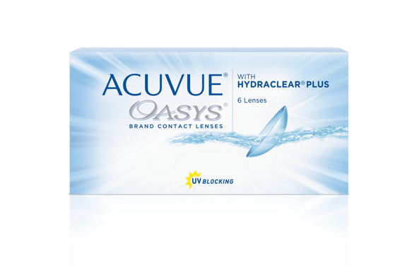 Acuvue Oasys with Hydraclear 2 week Disposable Lenses - 6 Lens Pack( Minus Power)