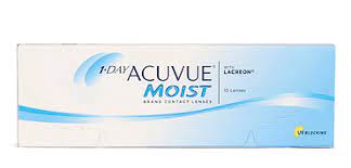 1 Day Acuvue Moist by Johnson & Johnson Daily Disposable Contact Lens- 10 lens pack (Plus  Power)
