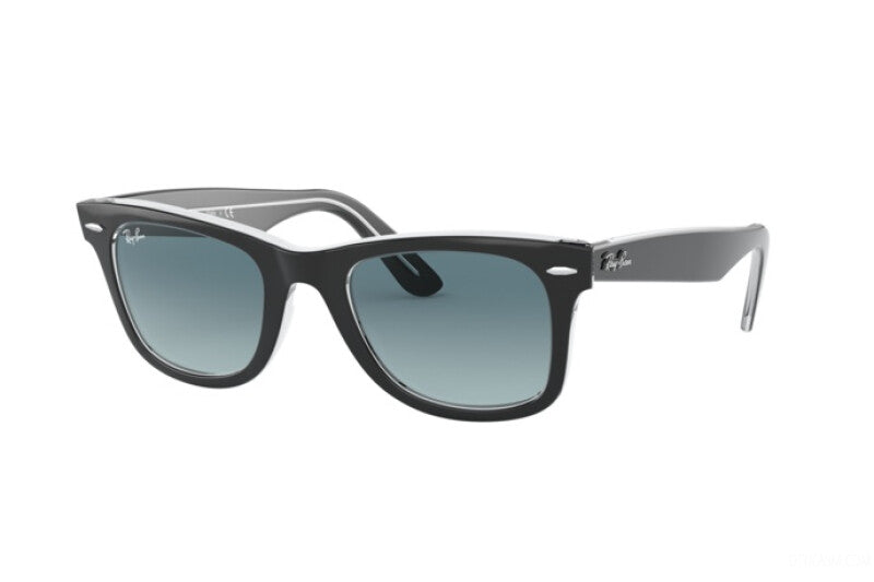 Ray Ban RB 2140 Wayfarer Acetate Sunglasses transparent on black